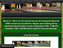 Tablet Screenshot of bearcatlanes.com